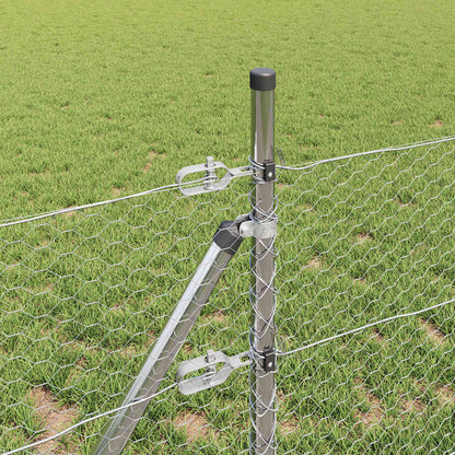 Palo della recinzione Argento 100 x 0,6 m (rete da 25 mm)