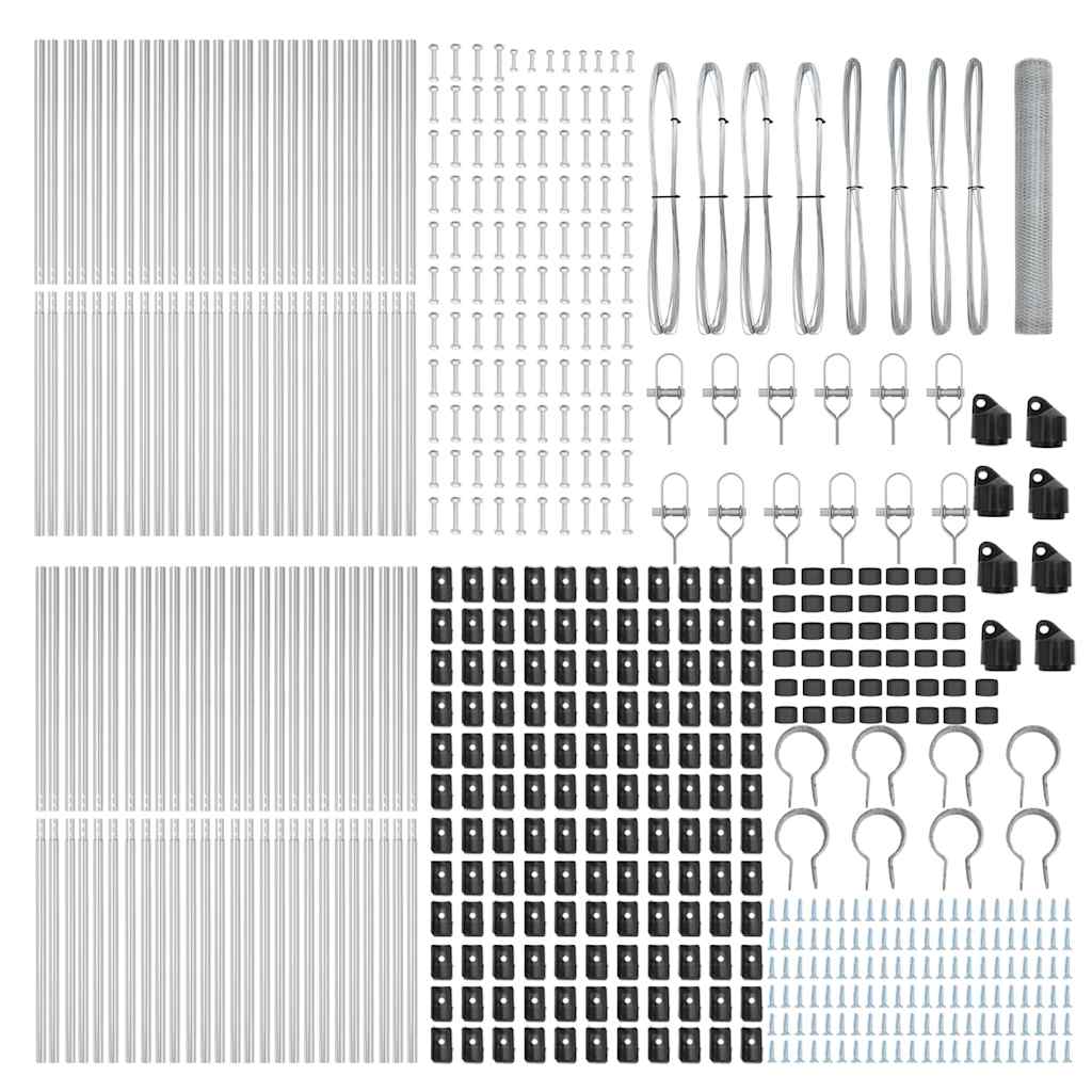 Palo della recinzione Argento 100 x 1 m (maglia da 25 mm)