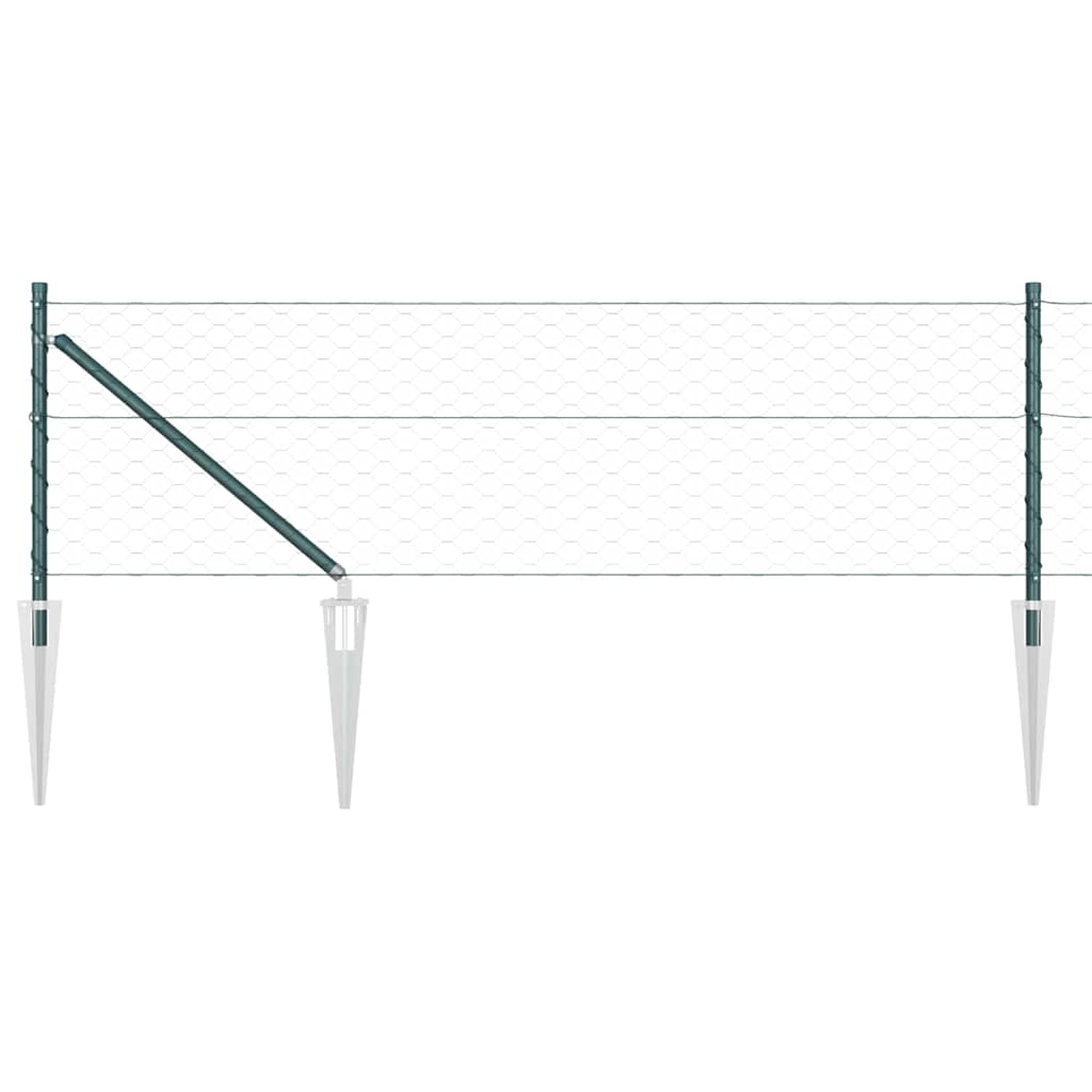 Palo della recinzione Verde 10 x 0,6 m (maglia 50 mm)