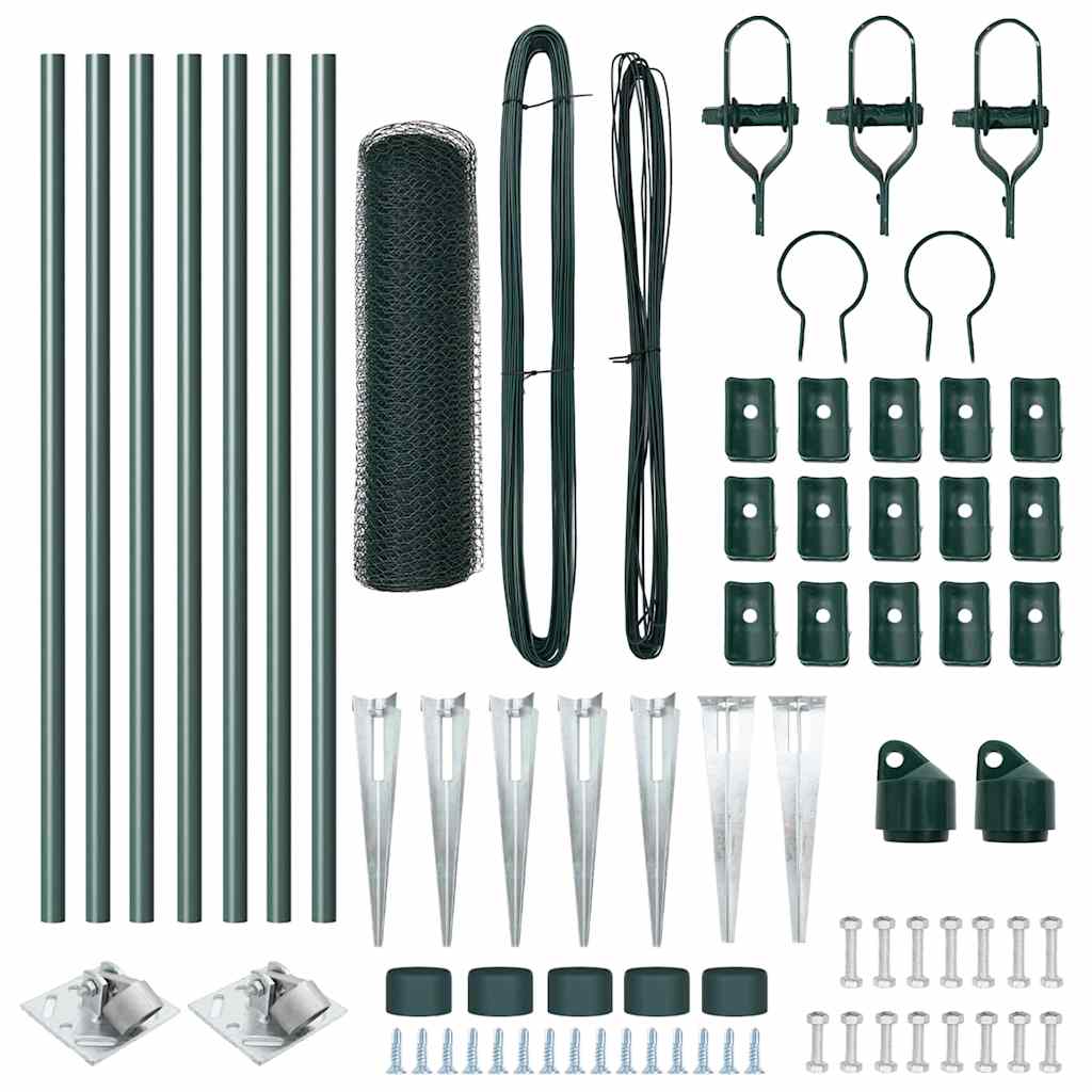Palo della recinzione Verde 10 x 0,8 m (rete da 25 mm)