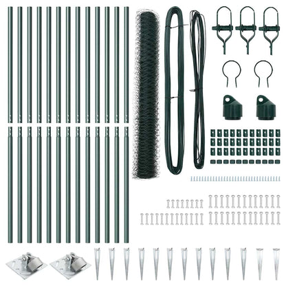 Palo della recinzione Verde 25 x 1,4 m (maglia da 36 mm)