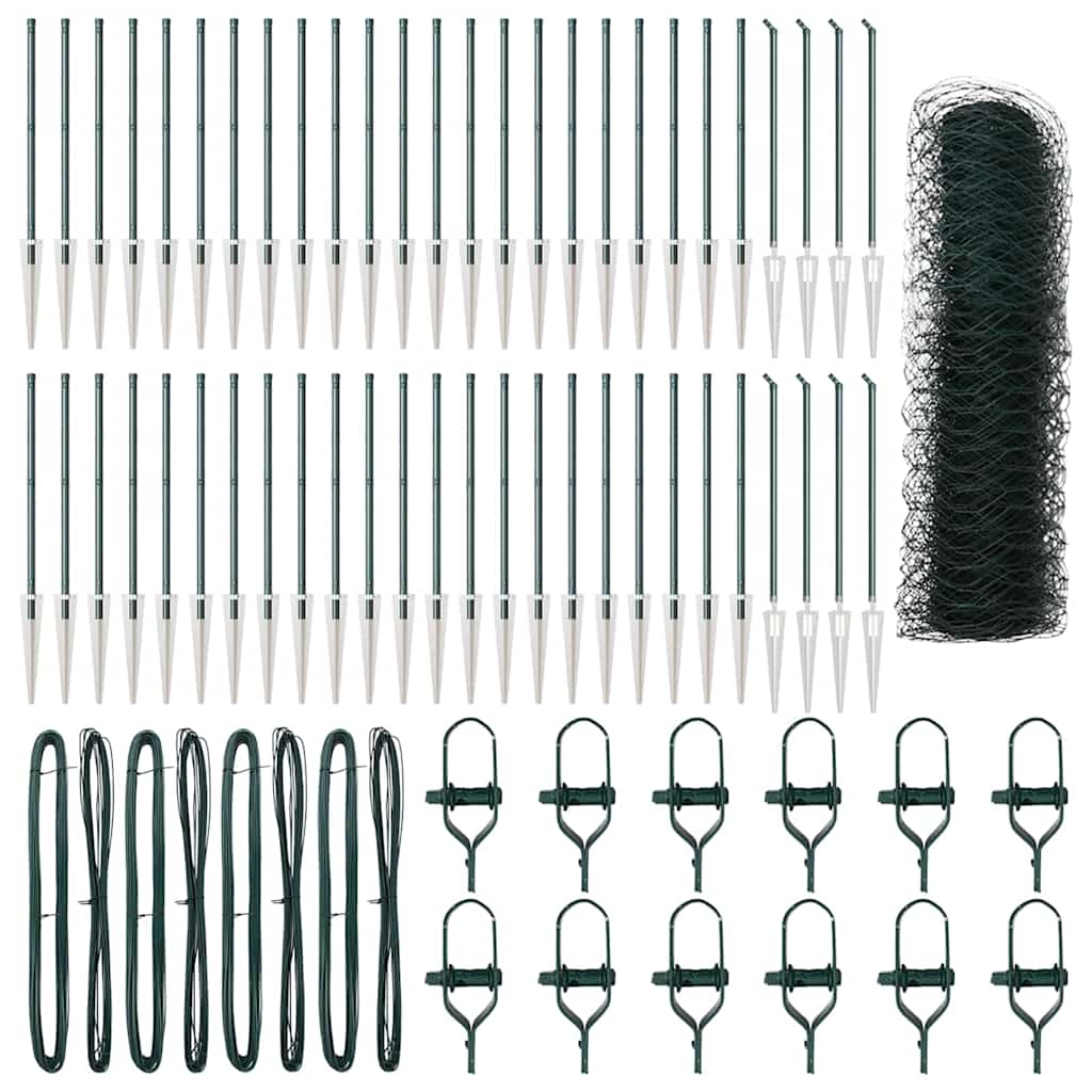 Palo della recinzione Verde 100 x 1 m (maglie da 50 mm)