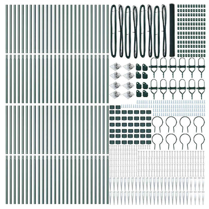 Recinzione esagonale da esterno con palo 100 x 1,5 m Verde Rete