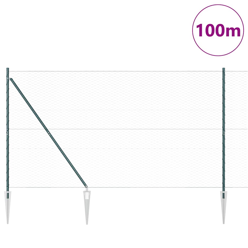 Recinzione in rete saldata con punte 100 x 1,5 m (L x A)
