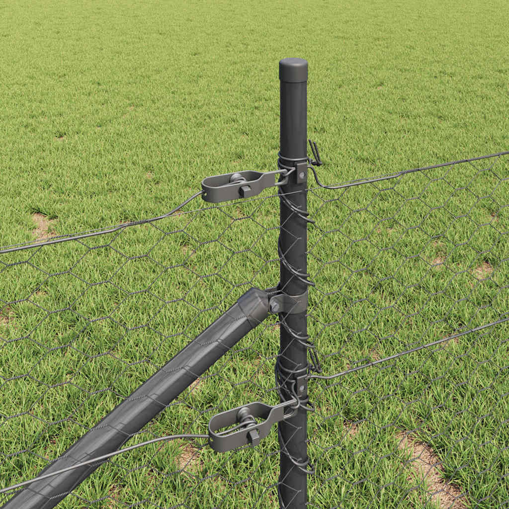 Palo della recinzione Grigio 10 x 0,4 m (rete da 36 mm)