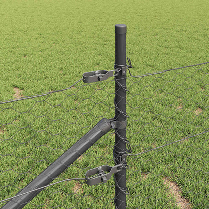 Palo della recinzione Grigio 10 x 0,4 m (rete da 36 mm)