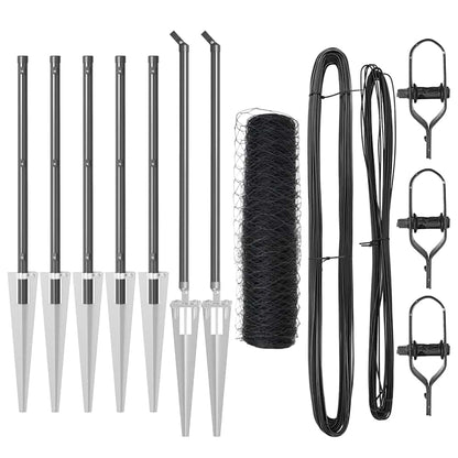 Palo della recinzione Grigio 10 x 0,4 m (rete da 36 mm)