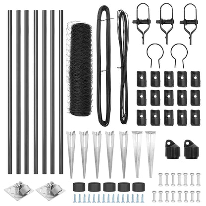 Palo della recinzione Grigio 10 x 0,6 m (rete 36 mm)