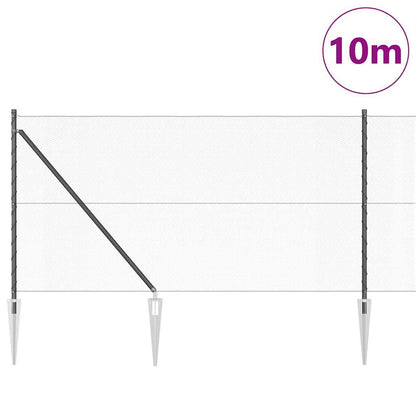 Recinzione in rete saldata con punte 10 x 1 m (L x H)