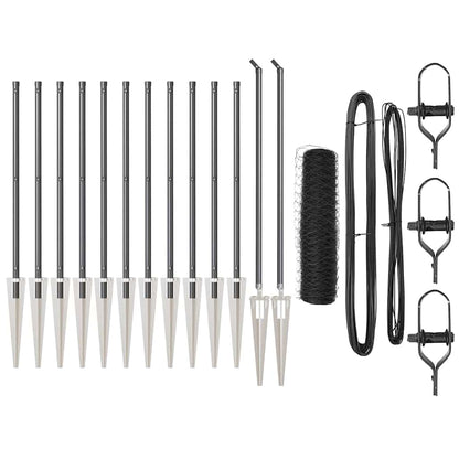 Palo della recinzione Grigio 25 x 0,8 m (maglia da 36 mm)