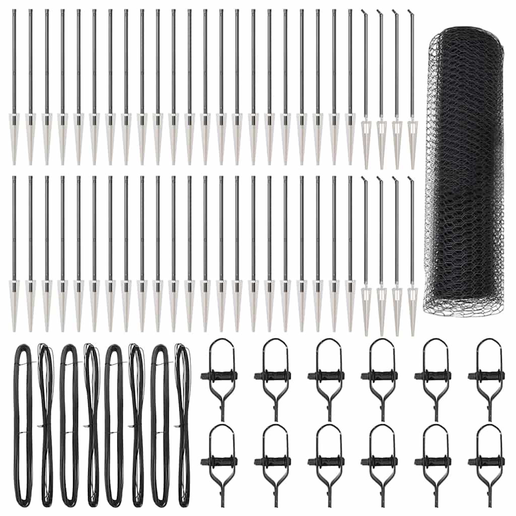 Palo della recinzione Grigio 100 x 0,4 m (maglia di 13 mm)