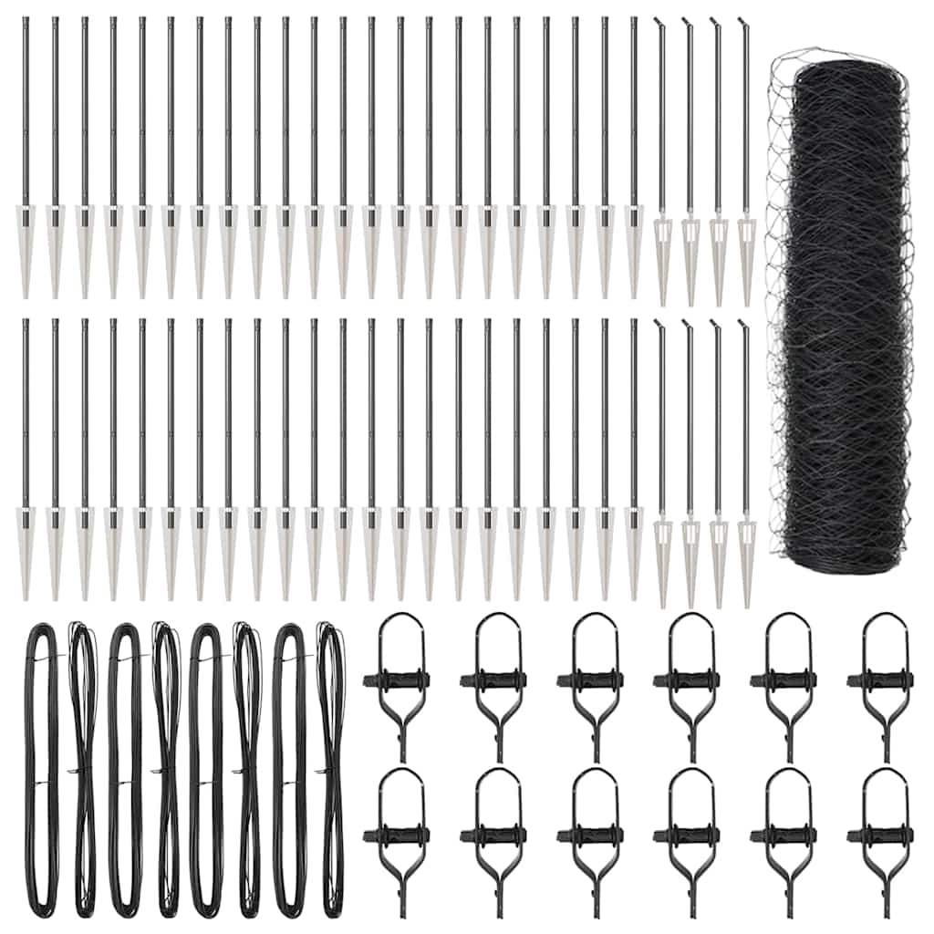 Palo della recinzione Grigio 100 x 0,6 m (rete 36 mm)