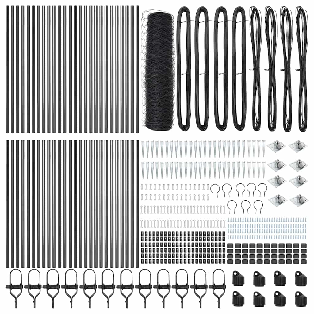 Palo della recinzione Grigio 100 x 0,6 m (rete 36 mm)