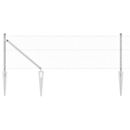 Palo della recinzione Argento 10 x 0,6 m (rete 13 mm) Acciaio