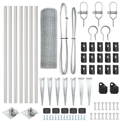 Palo della recinzione Argento 10 x 0,6 m (rete 13 mm) Acciaio