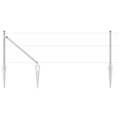 Palo della recinzione Argento 10 x 0,6 m (rete da 25 mm)