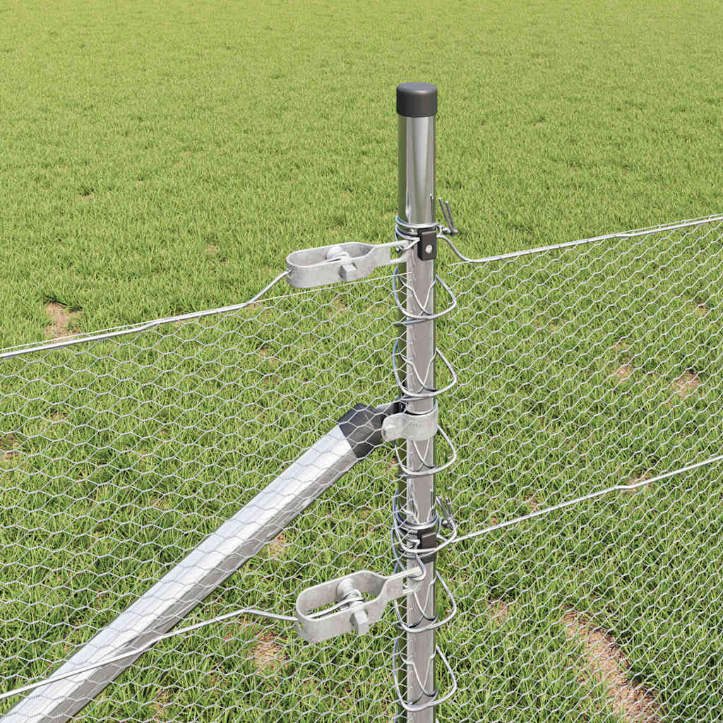 Recinzione in rete saldata con punte 10 x 1 m (L x H)