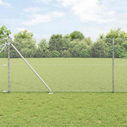 Recinzione esagonale da esterno con palo 10 x 1 m Argento Rete