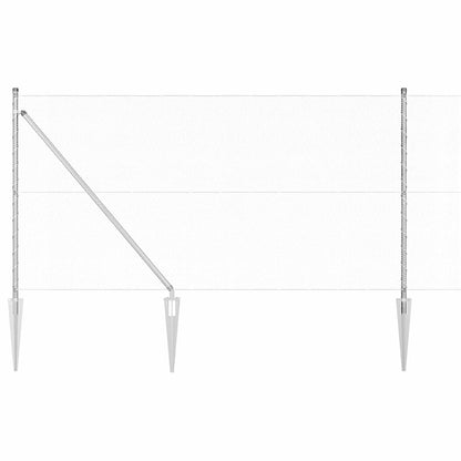 Recinzione esagonale da esterno con palo 10 x 1 m Argento Rete