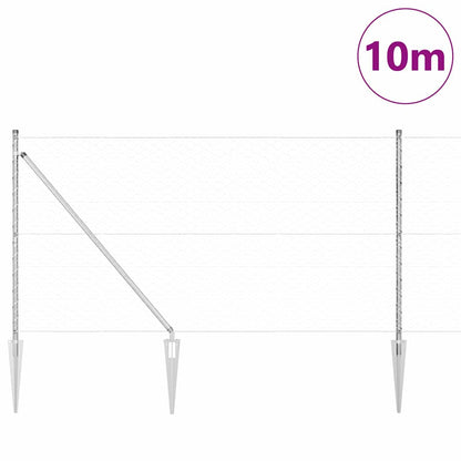 Recinzione in rete saldata con punte 10 x 1,2 m (P x A)