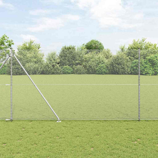 Recinzione in rete saldata con punte 10 x 1,5 m (L x H)