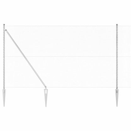 Recinzione in rete saldata con punte 10 x 1,5 m (L x H)