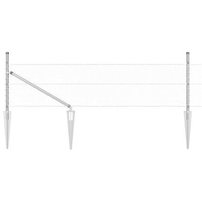 Palo della recinzione Argento 25 x 0,4 m (maglia da 13 mm)