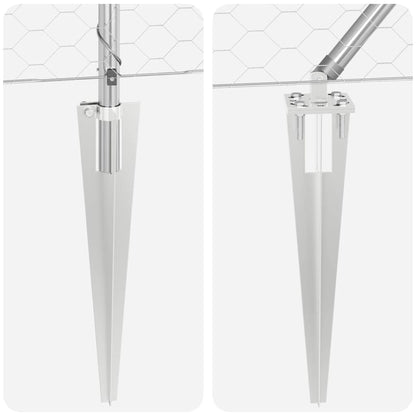 Recinzione con pali. Argento 0.5 x 25 m