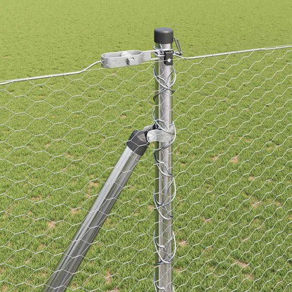 Palo della recinzione Argento 25 x 1,5 m (rete da 25 mm)