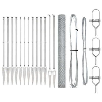 Palo della recinzione Argento 25 x 1,5 m (rete da 25 mm)