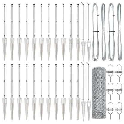 Palo della recinzione Argento 50 x 0,6 m (rete da 13 mm)