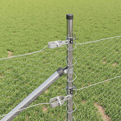 Palo della recinzione Argento 100 x 0,4 m (rete da 25 mm)