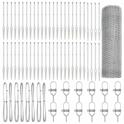 Palo della recinzione Argento 100 x 0,4 m (rete da 25 mm)