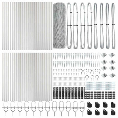 Palo della recinzione Argento 100 x 0,4 m (rete da 25 mm)