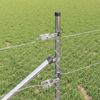 Palo della recinzione Argento 100 x 0,5 m (maglia 36 mm)