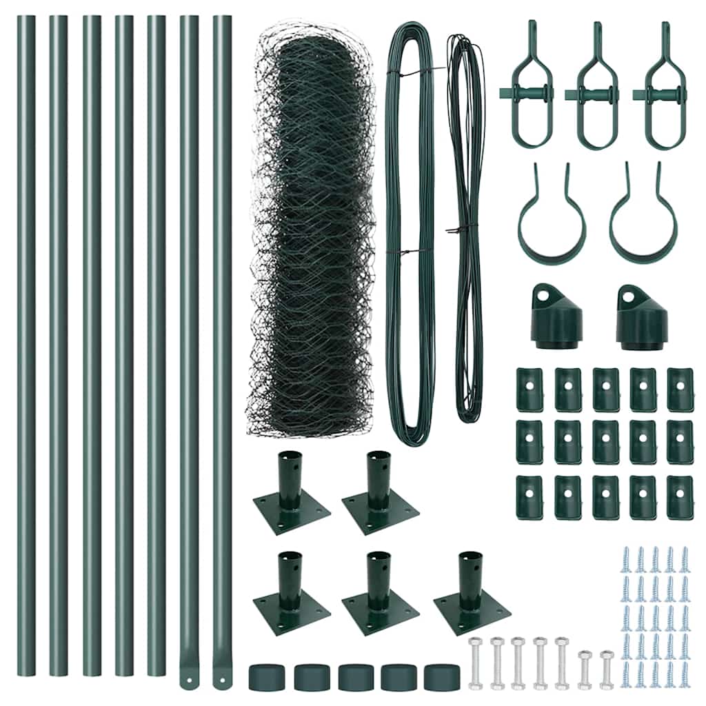 Palo della recinzione Verde 10 x 0,6 m (maglia 50 mm)