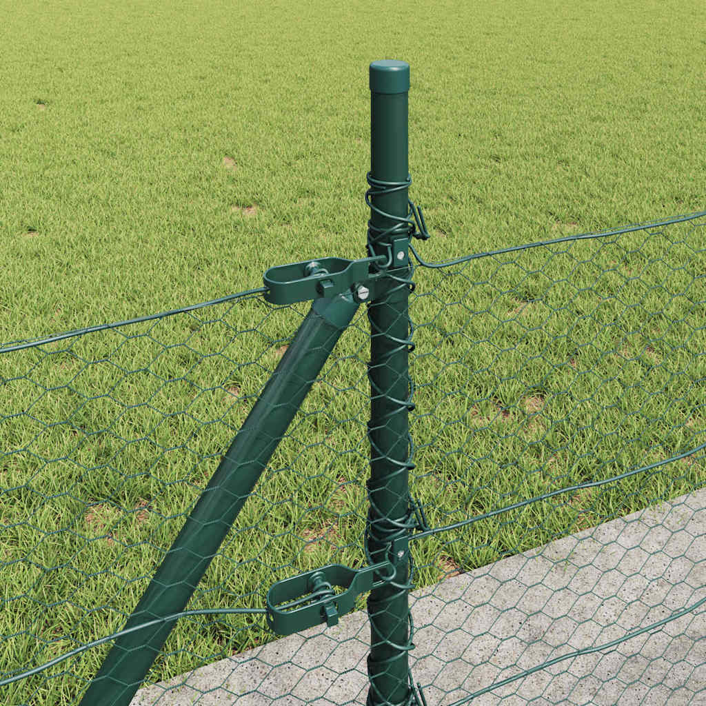 Recinzione esagonale per esterni con base in cemento 50 x 0,5 m