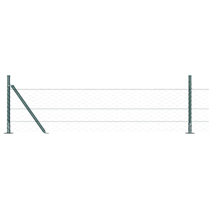 Recinzione esagonale per esterni con base in cemento 50 x 0,5 m