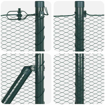 Recinzione esagonale per esterni con base in cemento 50 x 0,6 m