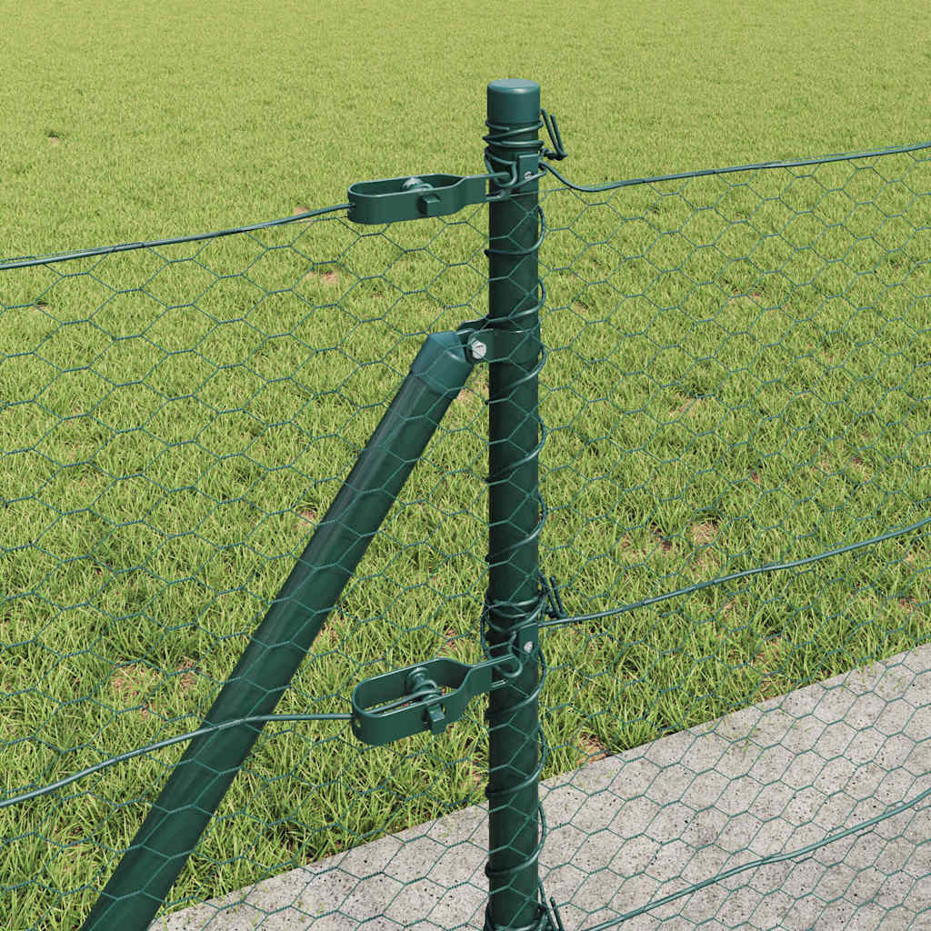 Recinzione esagonale per esterni con base in cemento 50 x 0,6 m