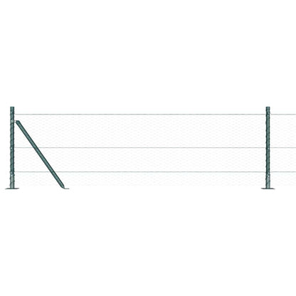 Recinzione esagonale per esterni con base in cemento 50 x 0,6 m