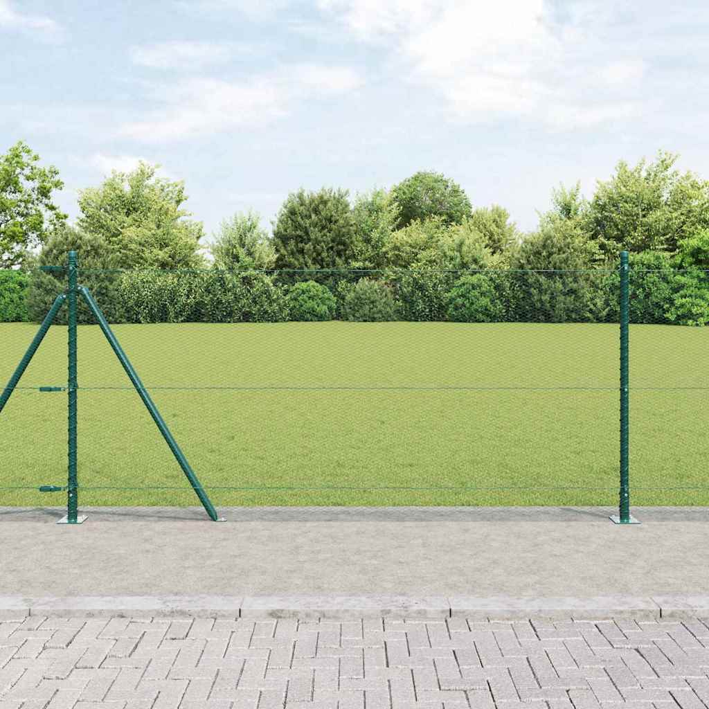 Recinzione esagonale per esterni con base in cemento 50 x 0,8 m
