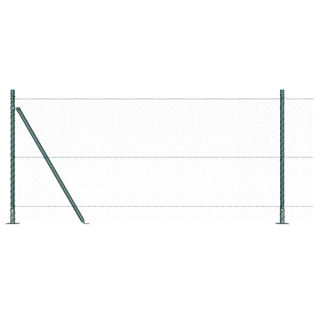 Recinzione esagonale per esterni con base in cemento 50 x 1 m