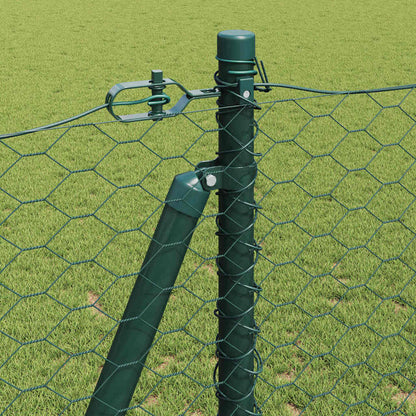 Recinzione esagonale per esterni con base in cemento 50 x 1,2 m