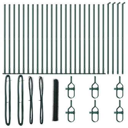 Recinzione esagonale per esterni con base in cemento 50 x 1,2 m
