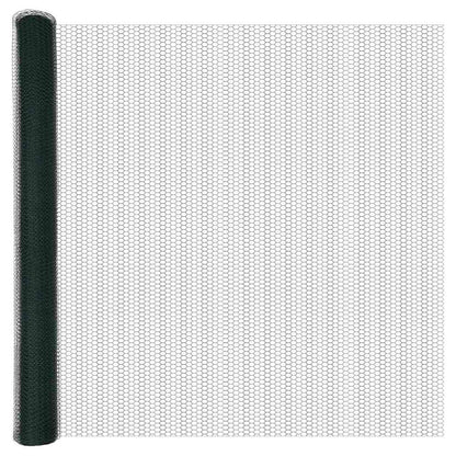 Recinzione esagonale per esterni con base in cemento 50 x 1,4 m