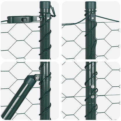 Recinzione esagonale per esterni con base in cemento 50 x 1,4 m