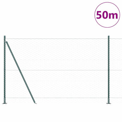 Recinzione esagonale per esterni con base in cemento 50 x 1,4 m