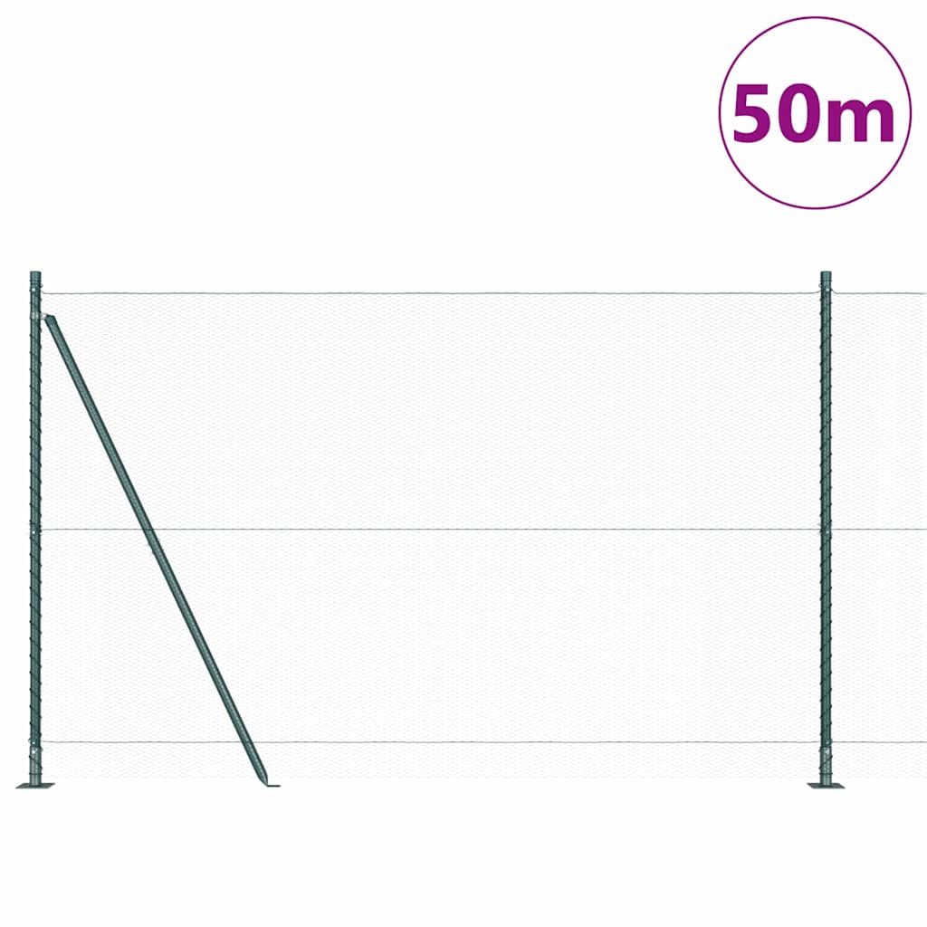 Recinzione esagonale per esterni con base in cemento 50 x 1,5 m