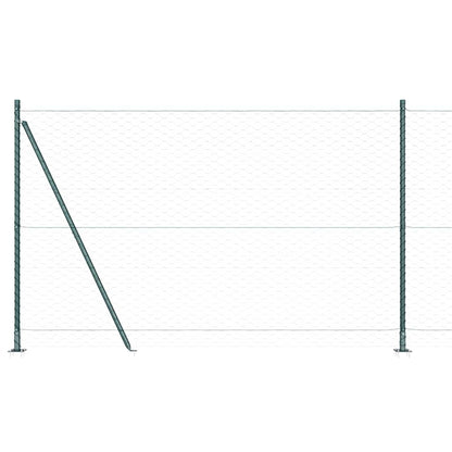 Recinzione esagonale per esterni con base in cemento 50 x 1,5 m